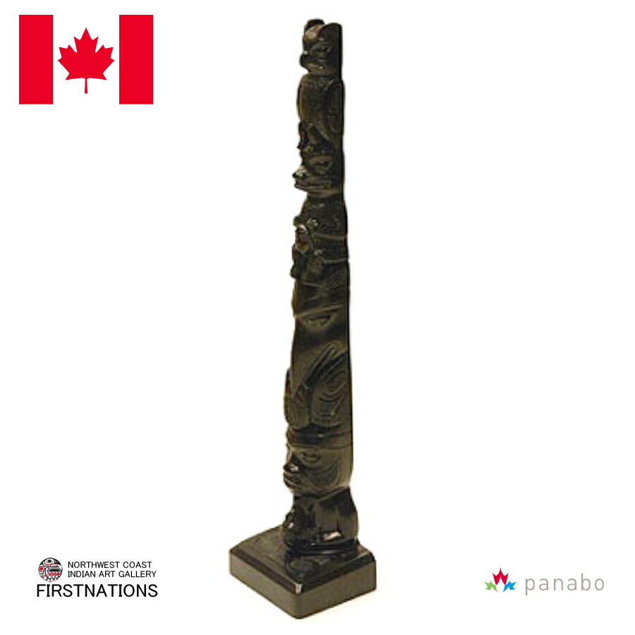 楽天市場】トーテムポール TOTEM POLE レプリカ 黒 カナダ 先住民