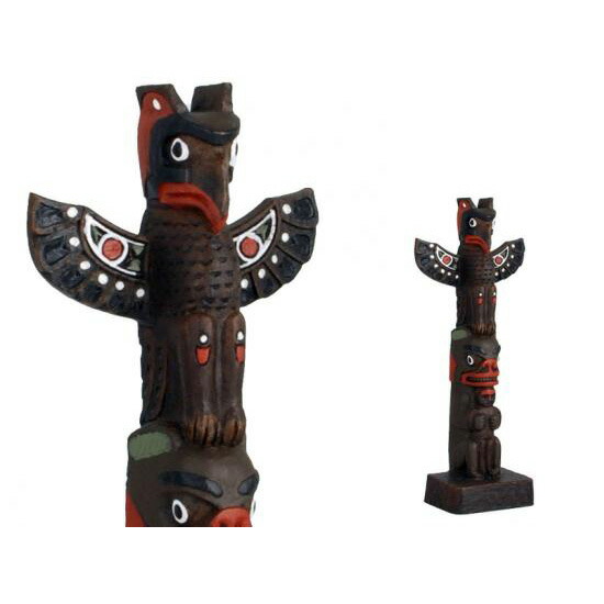 楽天市場 トーテムポール Totem Pole レプリカ カナダ 先住民 ネイティブ インディアン Boma製 Thunderbird Bear Woman 22cm カナダお土産専門店canadianspirit