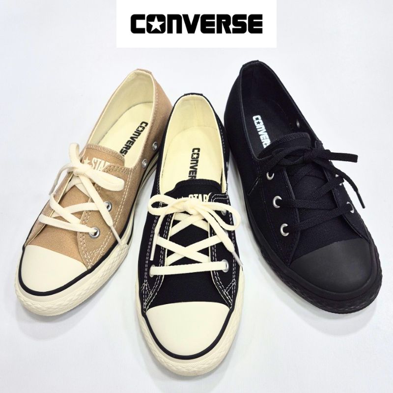 コンバース オールスター LP パンプス オックス CONVERSE ALL STAR LP PUMPS OX レディース スリッポン スニーカー キャンバス ローカット カッター 女性 ベージュ ブラック ブラックモノ