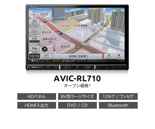 Carrozzeriaカロッツェリア8vスタイル心地良いナビavic Rl710フルセグ Hdパネル Bluetooth Hdmi入出力 Dvd Cd収録 Lisaproject Eu