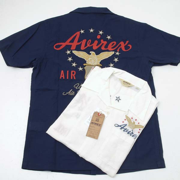 AVIREX アヴィレックス(アビレックス) 6175117 AIR PATROL EMB 半袖開襟シャツ　オープンシャツ｜casualyanagi