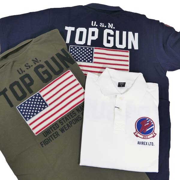 AVIEX アヴィレックス（アビレックス） 783-3136003 トップガン スポーツシャツ TOP GUN POLO SHIRT 半袖スポーツシャツ