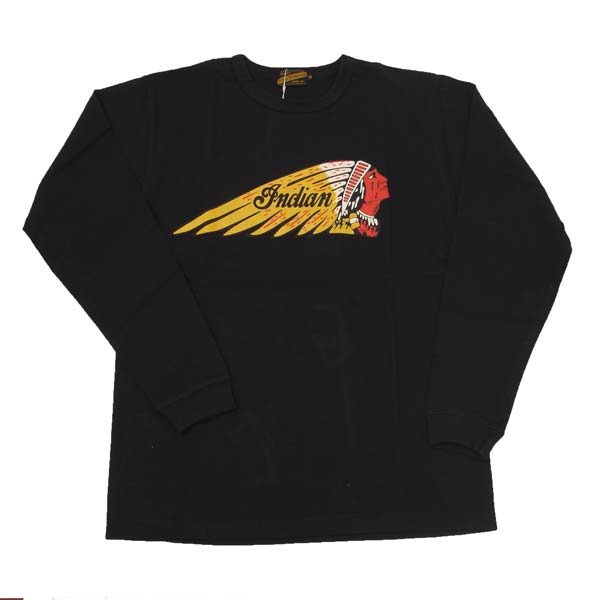 INDIAN MOTORCYCLE インディアンモーターサイクル IM69056 プリント 長袖Tシャツ ブラック