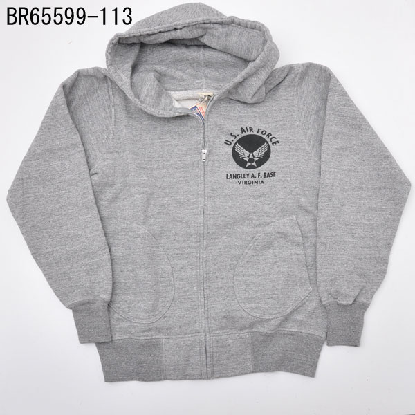 【貨物輸送無料】Buzz Ricksons バズリクソンズ BR65599 U.S.AIR FORCE フルジップスウェットパーカ