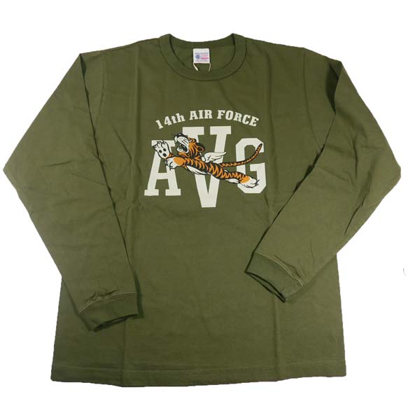 Buzz Ricksons バズリクソンズ BR69282 14th AIR FORDE フライングタイガース 長袖Tシャツ MADE IN USA
