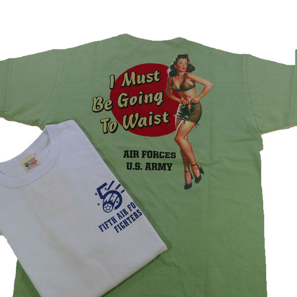 Buzz Ricksons バズリクソンズ BR79707 I Musi Going To Waist プリント ピンナップガール半袖Ｔシャツ｜casualyanagi