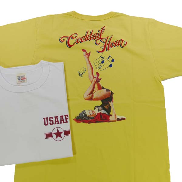 Buzz Ricksons バズリクソンズ BR79503 USAAF Cocktail Hour 刷り上げる ピンナップガール半袖Ｔシャツ
