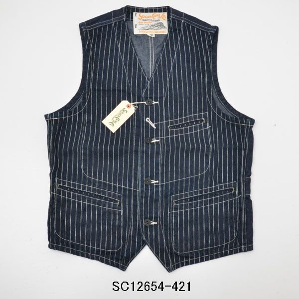 SUGAR CANE シュガーケーン ウォバッシュ ストライプ ベスト&パンツ SUGAR CANE シュガーケーン ウォバッシュ ストライプ パンツ