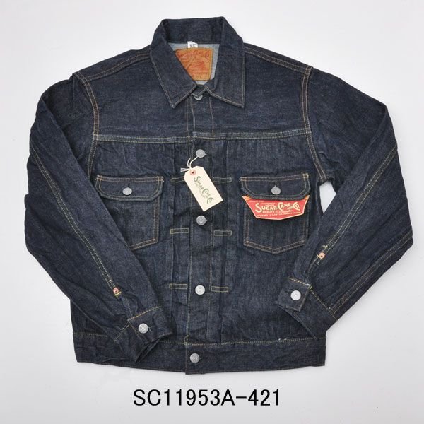 SUGAR CANE シュガーケーン SC11953A-421 14.25oz.1953年モデル　 デニムジャケット Ｇジャン　ワンウオッシュ