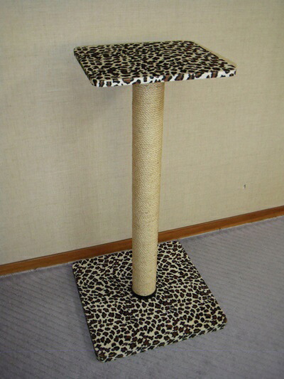 キャットタワー 日本製 ミニ ヒョウ柄 据え付け 爪とぎ 極点 100珊  今めかしい パウダーコンパクト  猫 爪とぎ高閣 キャットスクラッチタワー