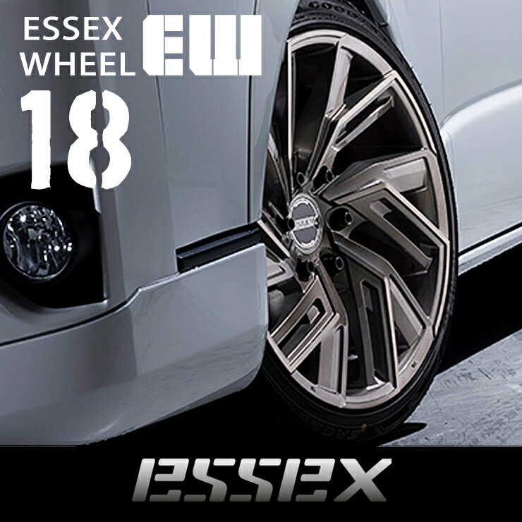 ESSEX EJ-18 18インチアルミ4本セット ハイエース用 ESSEX EJ-18 18インチホイール＆タイヤセットを