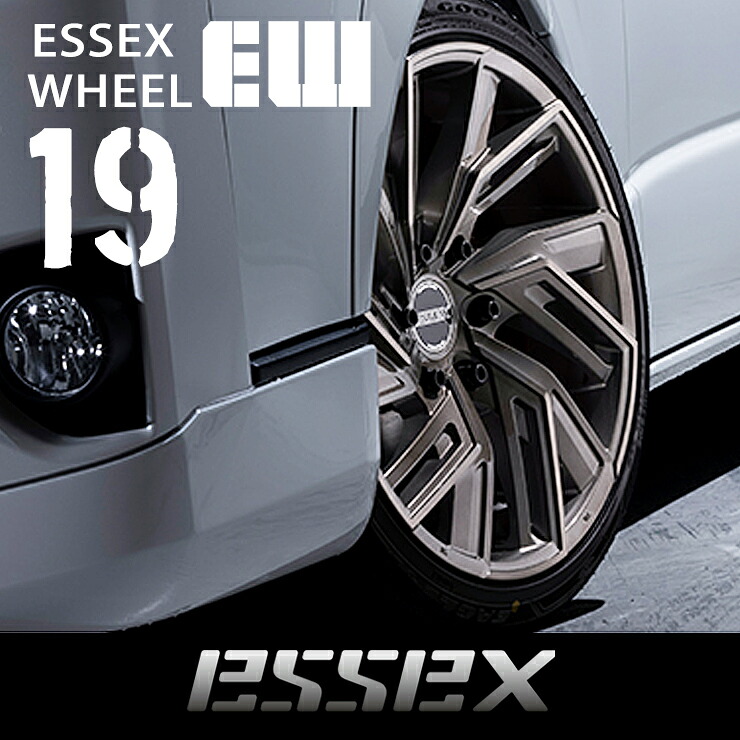 【ESSEX/エセックス】 ホイール EW 19インチ ブラックポリッシュ/ハイパーグロスハイエース レジアスエース キャラバン※メーカー直送品の為、代金引換利用不可｜カーブティックイフ