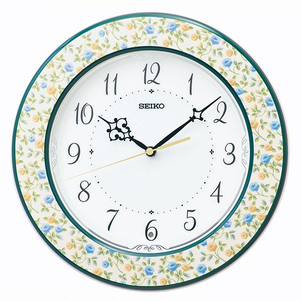 セイコー置き掛け兼用時計　スタンダード　花模様　SEIKO壁掛け時計　スイープムーブメント　電波時計　KX266Y【楽ギフ_包装】【楽ギフ_のし】【楽ギフ_のし宛書】【楽ギフ_メッセ入力】【楽ギフ_名入れ】
