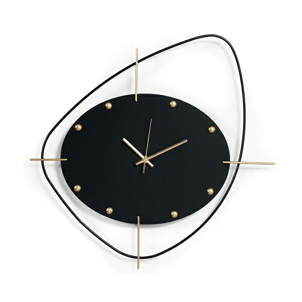 Arte Dal Mondo　掛け時計　 Black Oval　イタリア 　OW006A　壁掛け時計【送料無料】