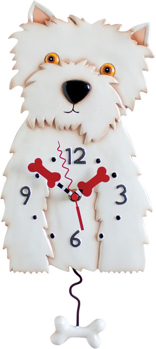 Allen Designs ホワイトテリア 振り子時計 P1328 アレンデザインズ テリア 時計 掛け時計 Wall Clock 壁掛け時計 手造り ギフト 贈り物 【送料無料】|インテリア雑貨 セシセラ