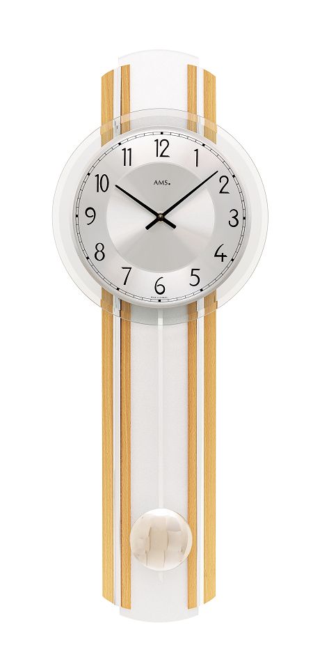 ａｍｓアームス振り子時計 7473 ドイツ製 Ams掛け時計 アームス掛け時計 天然木 お洒落 21新商品