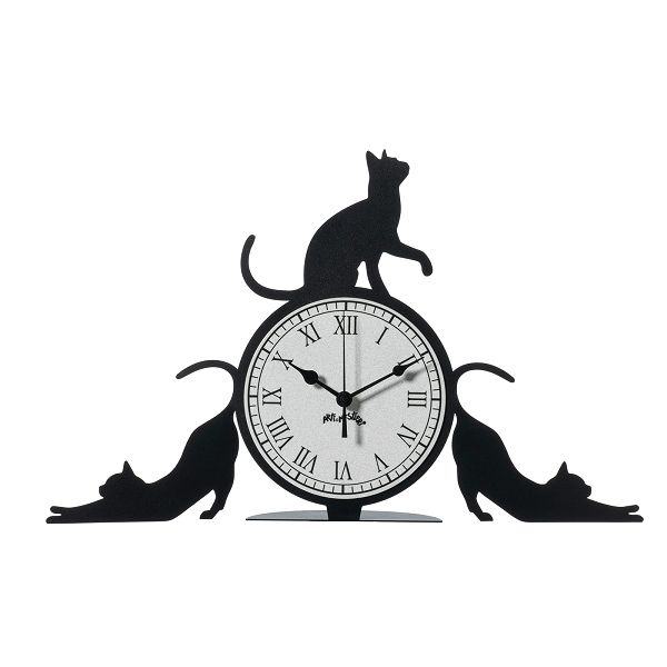 アルティ エ メスティエリ Arti e Mestieri 置き時計　アルティ エ メスティエリ　Cattitude special table clock 3893-C71 イタリア テーブルクロック【送料無料】