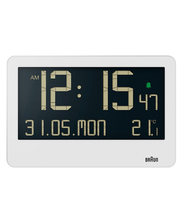【日本正規代理店品】置き掛け兼用 アラーム BRAUN DIGITAL ALARM CLOCK WHITE BC14W ホワイト 置き時計|インテリア雑貨 セシセラ