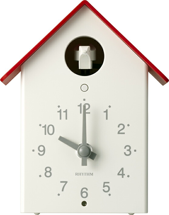 楽天市場】リズム時計 鳩時計 掛置兼用【ふいごカッコー】アカ 赤