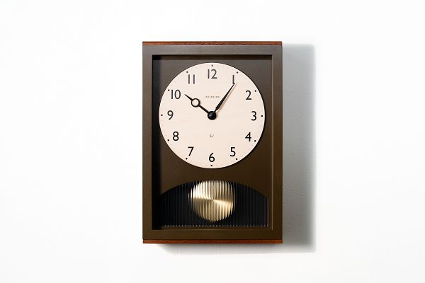 レトロなデザイン アーチ振り子時計 CHAMBRE ブラウン CH066BR BROWN アラビア数字|インテリア雑貨 セシセラ