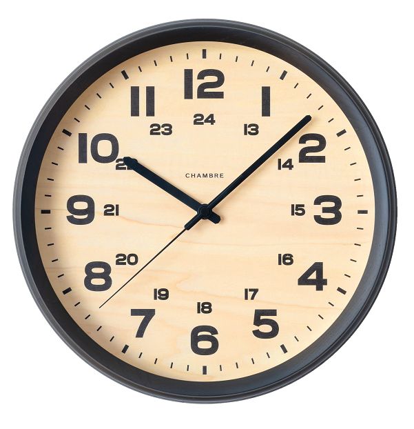 BRAM CLOCK ブルックリンスタイル　掛け時計　電波時計 CHAMBRE　CH-050CG チャコールグレイ｜インテリア雑貨　セシセラ