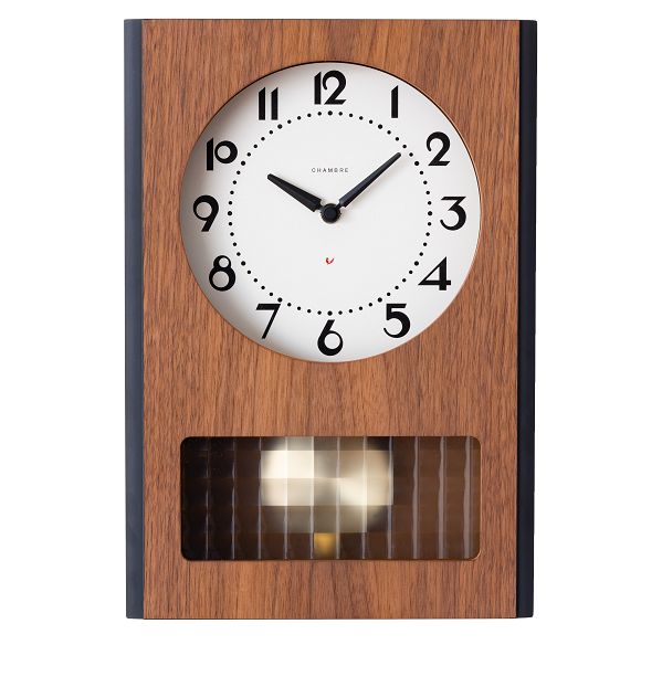 BC PENDULUM CLOCK CHAMBRE掛け時計　WALNUT シャンブル掛け時計　GLASS振り子時計 　CH051WN