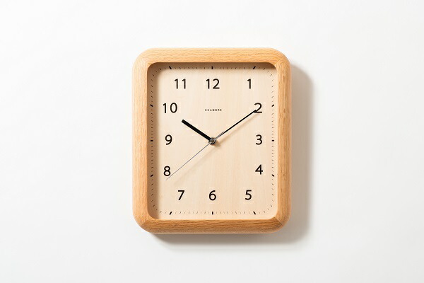 スタイリッシュでお洒落なBOOK CLOCK 掛け時計 シャンブル掛け時計 オーク材　掛け時計 　CHAMBRE掛け時計　 CH-074OA｜インテリア雑貨　セシセラ