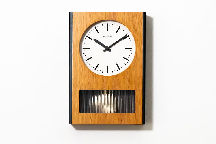懐かしさを感じる振り子掛け時計　シャンブル時計　PACIFIC PENDULUM CLOCK オーク　CHAMBRE振り子時計　 CH-077OA