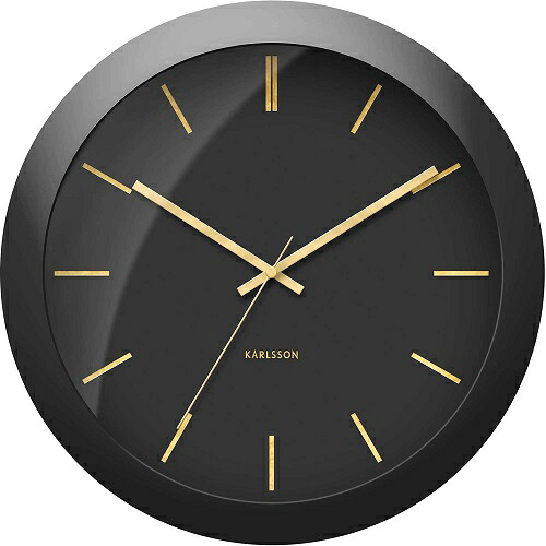 Karlsson　カールソン　掛け時計　φ４０ｃｍ　WallClock　ドームクロック　壁掛け時計　KA5840BK　ギフト　贈り物　お洒落　モダン　スタイリッシュ