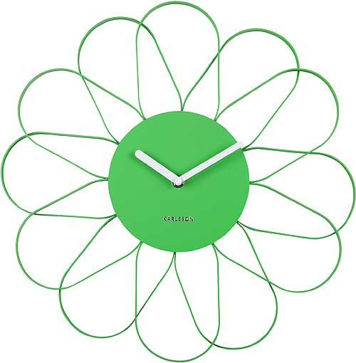 Karlsson カールソン 掛け時計 Karlsson flower Clock 壁掛け時計 KA5975BG 40cm ギフト 贈り物 お洒落|インテリア雑貨 セシセラ