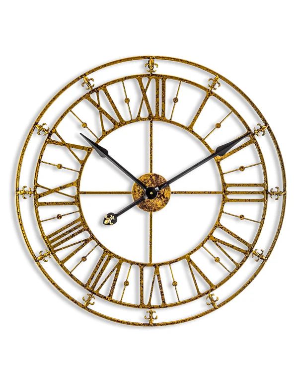Gold Iron Skeleton Wall Clock 大型掛時計 MGISWC スケルトン Clock  76珊 飾りつけ時辰儀 ウォール時辰儀 時辰儀 レトロ