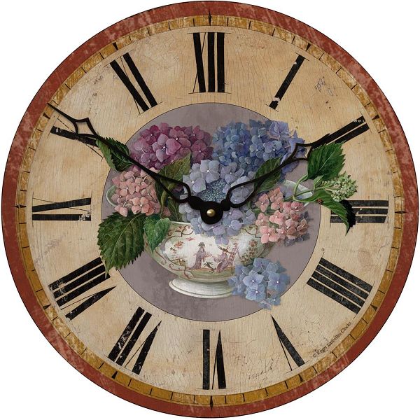 アンティーク調でお洒落！ロジャーラッセル掛け時計RogerLascelles掛け時計　HYDRANGEA MOTIF WALL CLOCK　壁掛け時計　PUB-HYDRANGEAS