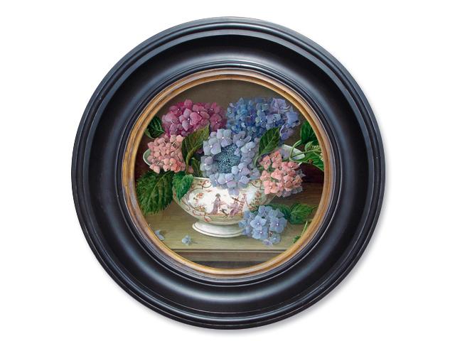 オレオグラフ　PORTHOLE 舷窓　HYDRANGEAS IN CHINA VASE　PH2742