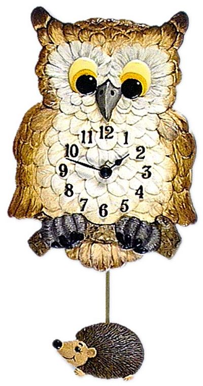 Terrastudio セラミック振り子時計 テラスタジオ 陶器 振り子時計 掛け時計 ドイツ製 Wall Clock 00-2217 ふくろう 壁掛け時計 手造り ギフト 贈り物 お洒落【送料無料】|インテリア雑貨 セシセラ