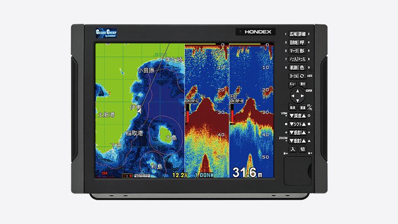 【楽天市場】HDX-12C TD380 クリアチャープ魚探 HONDEX 