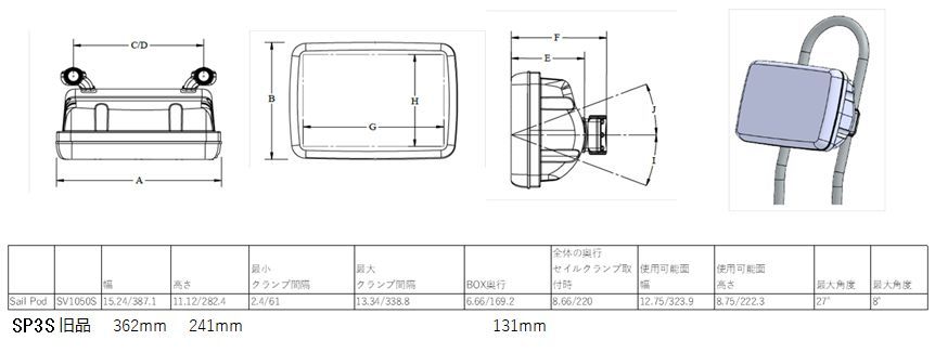 4月～5月入荷予定【正規輸入品】SV1050S　セイルポッド Sail Pod 航海計器 ボックス 防水 SP3S代替品 77,440円