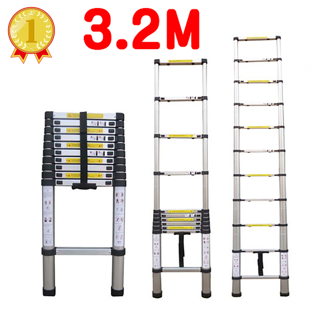 【楽天市場】Ｓ はしご 3.2m 3.20m 320cm 伸縮 ハシゴ 3.8mより 