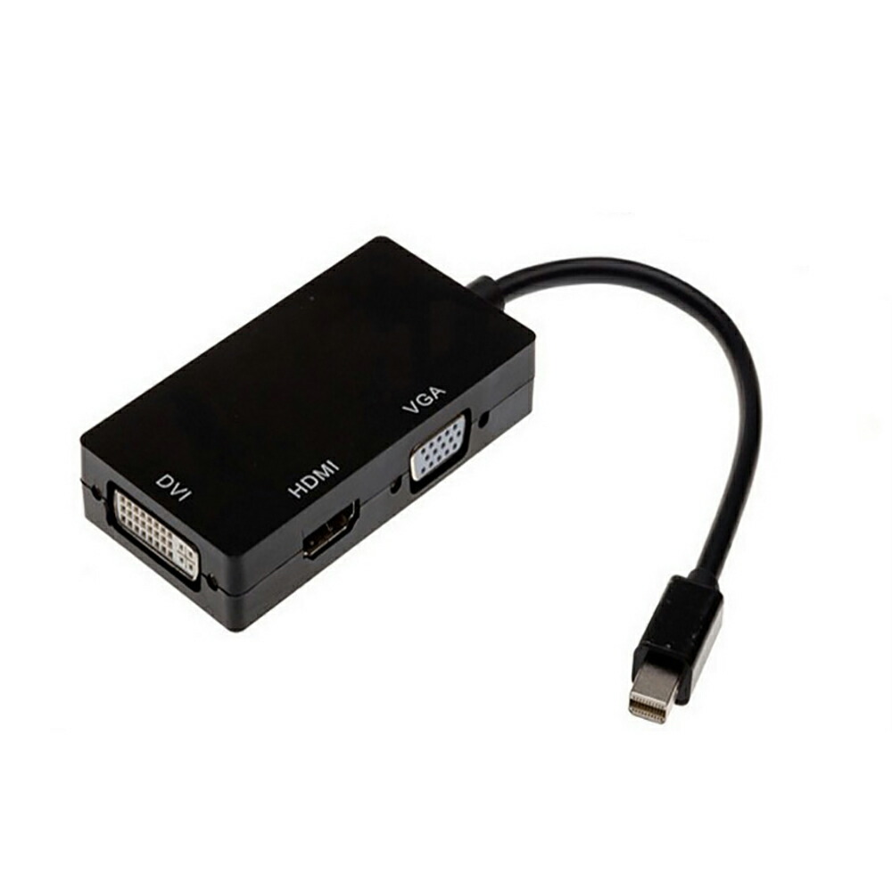 MiniDisplayPorttoVGA/DVI/HDMI変換アダプタ3in1変換アダプタ【メール便送料無料】