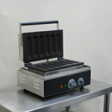 【中古】2016年製 御役目用 明かり 腸詰め 飼い犬 グリラー 単相200V 1550W 6本致しかた W38D27(+11)H24cmm ギョーザドッグ ワーヘル 玉蜀黍 アメリカン 業務用グリラー-キッチン用品・食器・調理器具