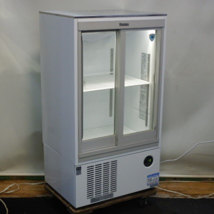 【中古】2021年製 ダイワ 冷蔵陳列棚 231金-11 W600D450H1105粍 LED点火装置付 132L 棚1段 掛け目53kg 中壜61本 有りの実硝子