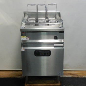 【中古】2012年製 マルゼン MREP-H056 電気 パスタ ボイラー3相200V 12kw 反転かご W55D60H80(+15)cm 58kg スパゲッティ釜 角槽 ゆで麺 機｜良品厨房　シティオ豊橋