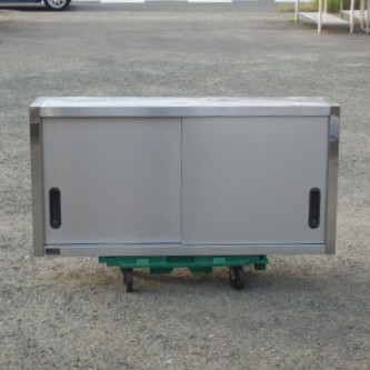 【中古】ホシザキ 御勤め用 ステンレス鋼 吊押し入れ  W1200 D300 H600 粍 勝手もと 食器庫 W120 棚1段 吊り戸 HHC-123060 上面螺子釘穴