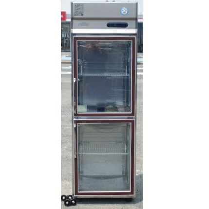 【中古】(動くこと音あり)(代引不可)2018年製 フクシマ UQN-060WM7 超鮮度 高湿庫 冷蔵 陳列箱 W610D650H1950粍 LEDともし火 2室 105kg 肉 生まれ育つ庫