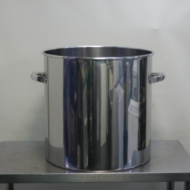 【中古】18-8 ステンレス鋼 寸胴鍋 両手 上蓋なし 47珊 内寸φ470H470粍 外寸φ490手60  80L 8.28kg 勝手もとポット 丸