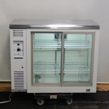【中古】(代引不可)2019年製 パナソニック コールドテーブル型 冷蔵ショーケース SMR-V941NB W90D45H80cm 149L 57kg 照明付