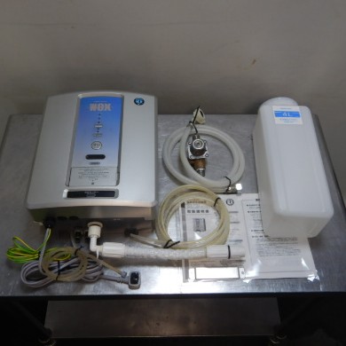 【中古】2019年製 ホシザキ 電解水 生成装置 WOX-40WA 壁掛け 動作確認済 酸性電解水 殺菌水 4L/分 減圧弁 濃塩水タンク付 200時間 電解槽洗浄済