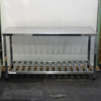 【中古】2アズマ 業務用 ステンレス 作業台 W1500 D600 H800mm 厨房 HT-1500 W150D60H80cm