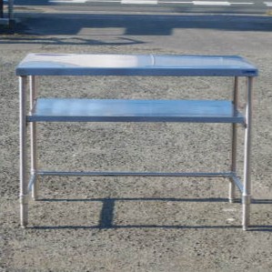 【中古】マルゼン 業務用 ステンレス 作業台 W1200 D600 H850mm 厨房 3方枠 W120 D60 H85cm 後付け中棚｜良品厨房　シティオ豊橋