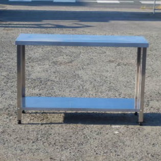 【中古】業務用 ステンレス 作業台 W1200 D450 H800ｍm 厨房 W120D45H80cm 下段ソリッド仕様 12,210円