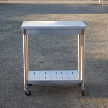 【中古】1 タニコー 業務用 ステンレス 作業台 W750 D450 H850mm 厨房 キャスター付 ワゴン W75D45H85cm 移動台